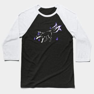 Kitsune (white and purple) Baseball T-Shirt